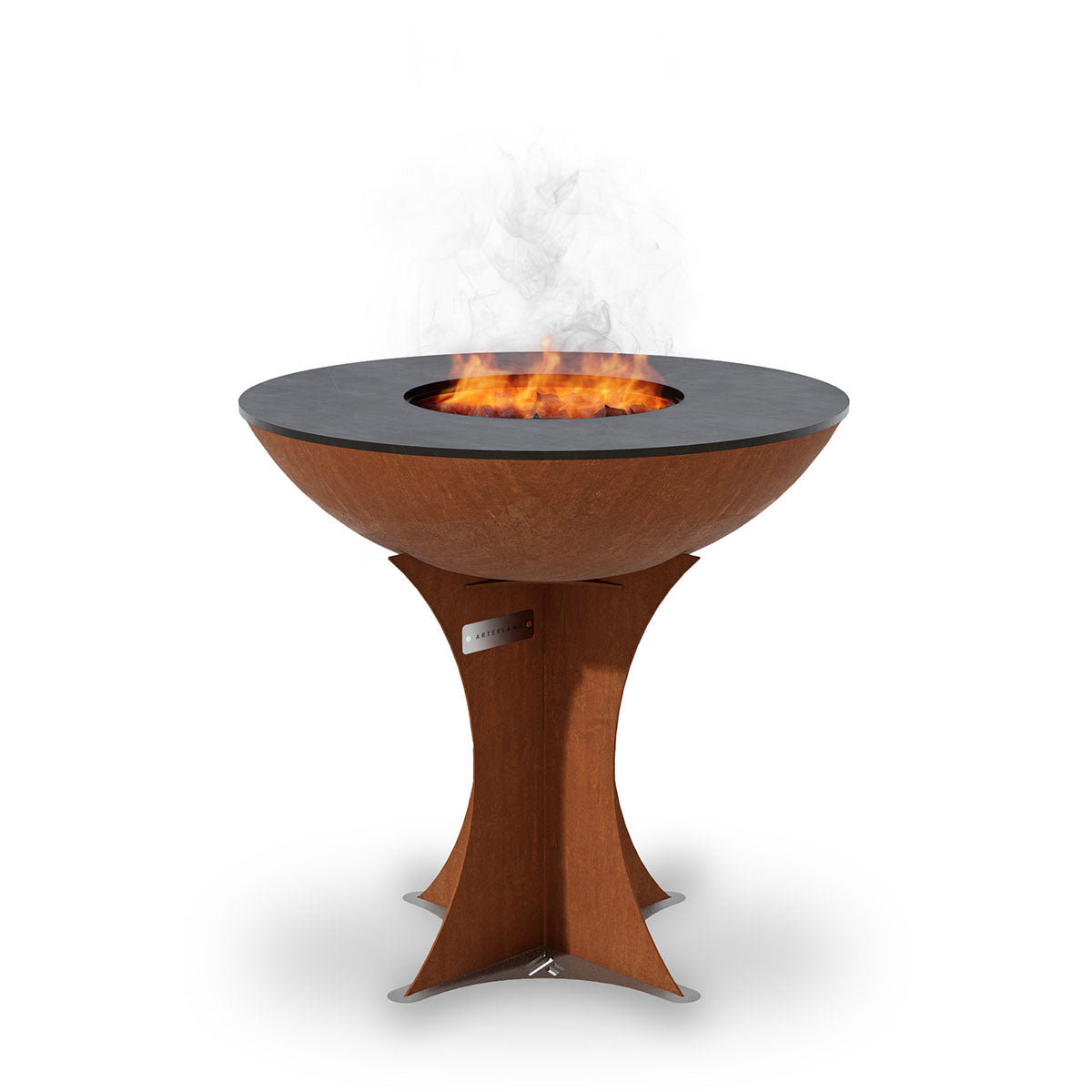 Arteflame Classic 30″ — Euro Base Flat-Top Grill & Fire Bowl (CORTEN Steel) - Energize Trek