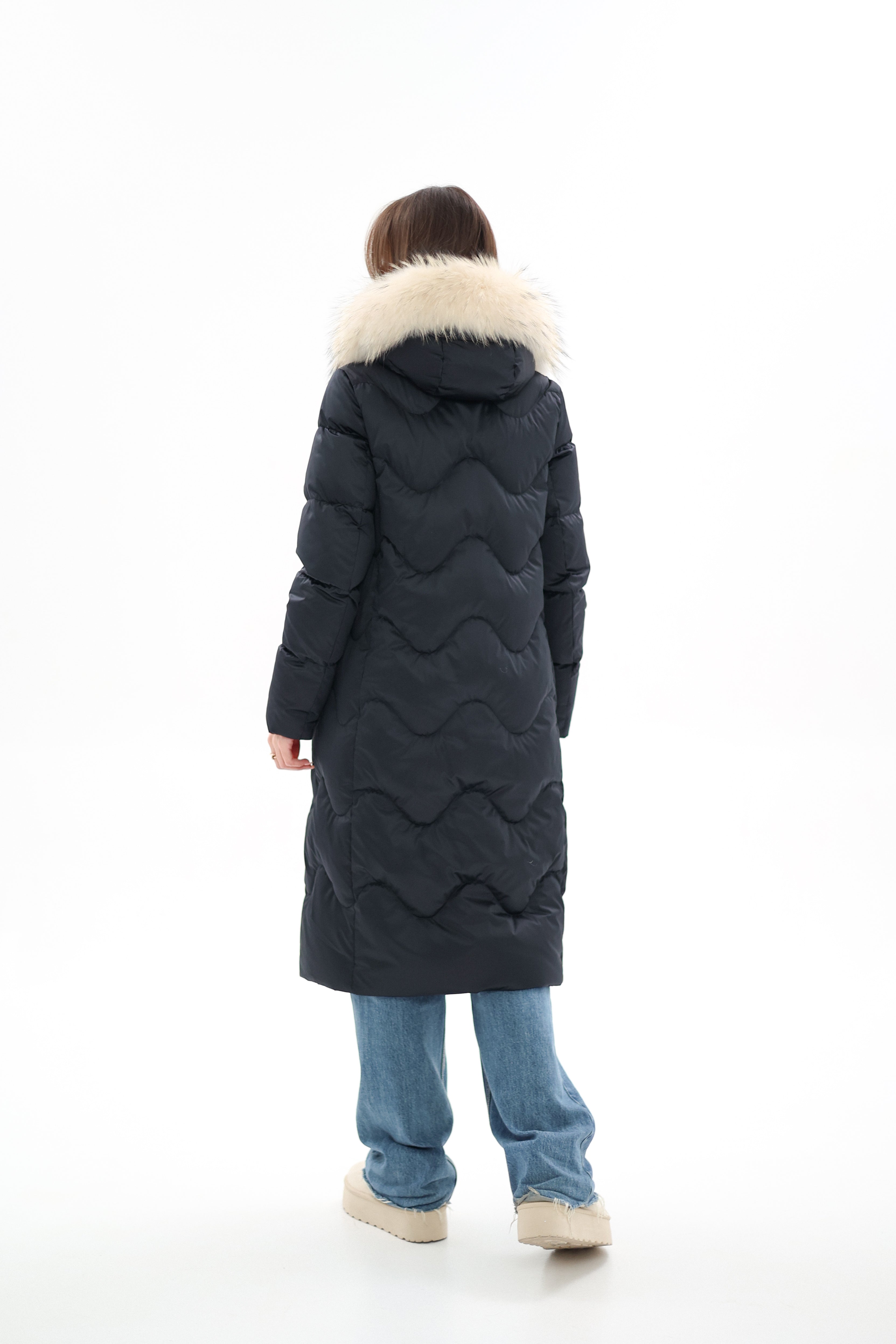 Genuine Fur Trim Down Fill Coat - Energize Trek