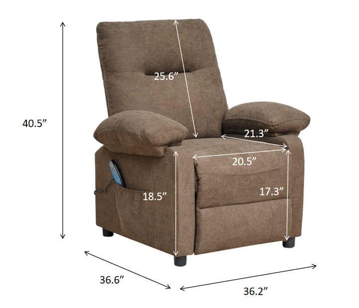 Recliner Chair with Message and Heater, Recliner Chair for Adult, Manual Control Message Chair - Energize Trek