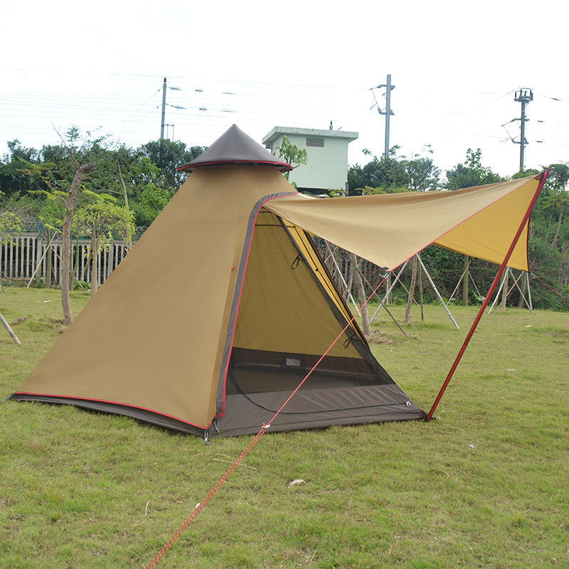 Factory direct Indian tent outdoor wind type camping tent awning camping tower new account - Energize Trek