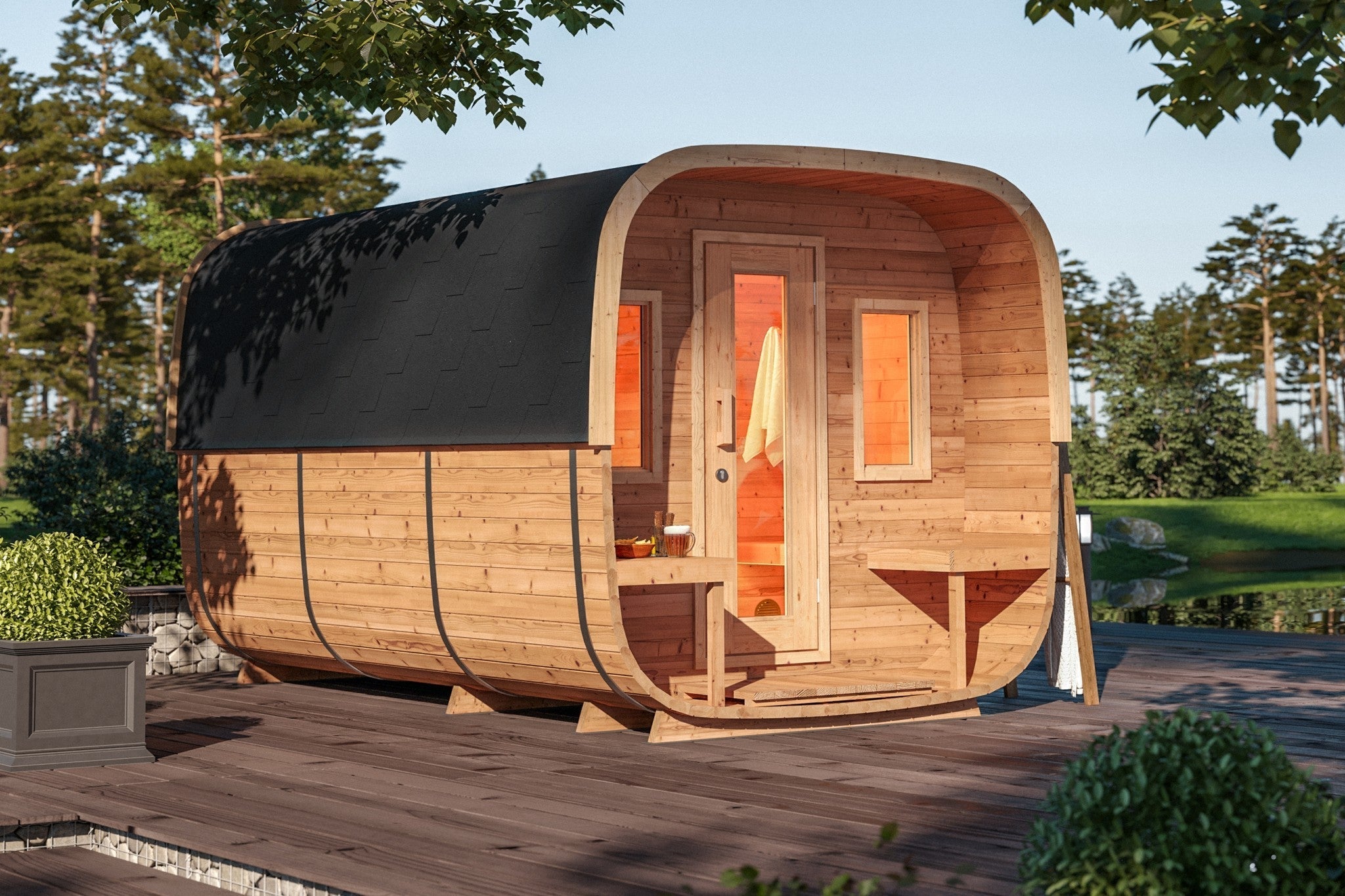 SAUNA EVOLUTION® Square Sauna Minimalist Refresh 9 - Energize Trek