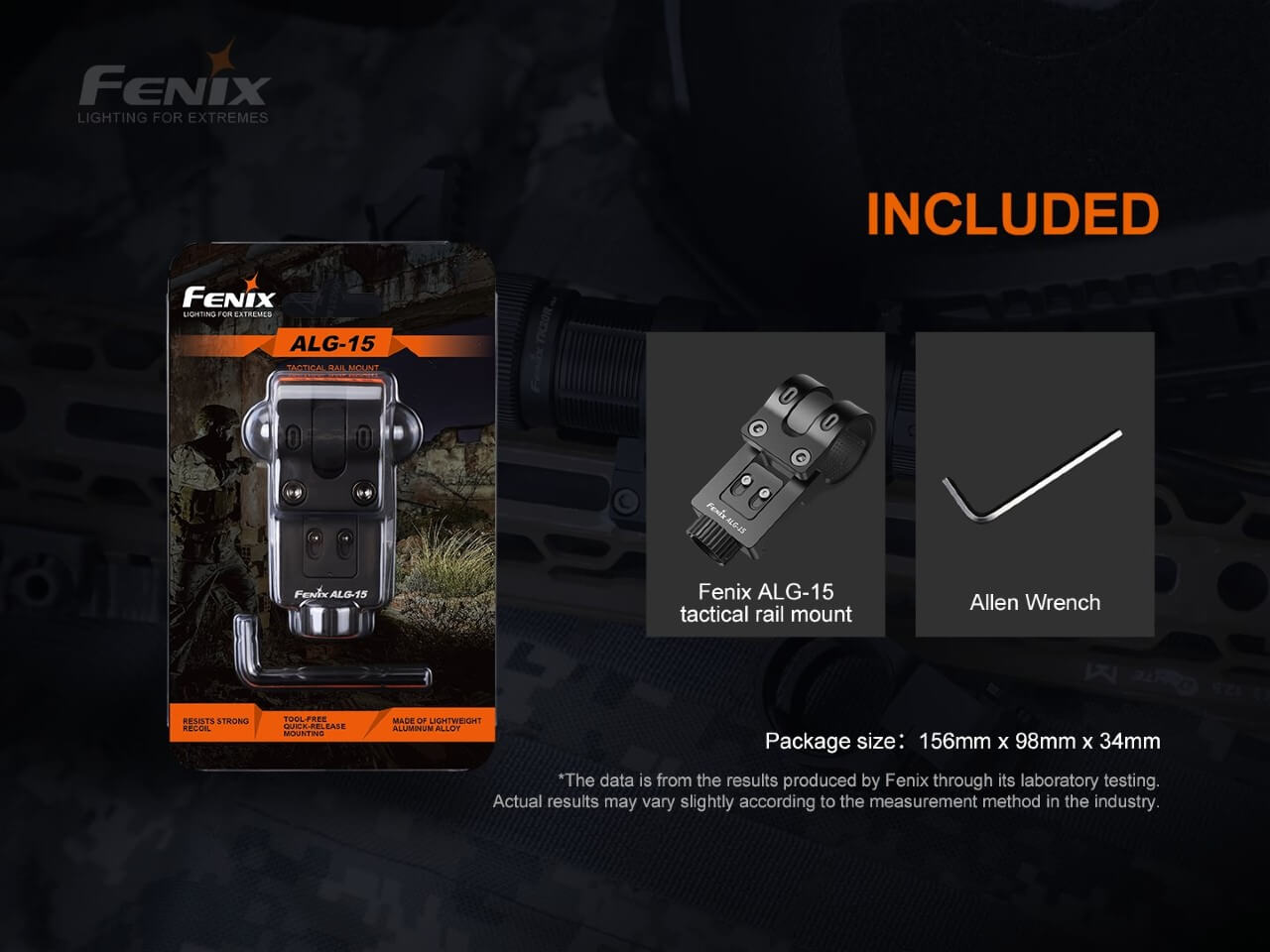 Fenix ALG-15 Tactical Rail Mount - Energize Trek