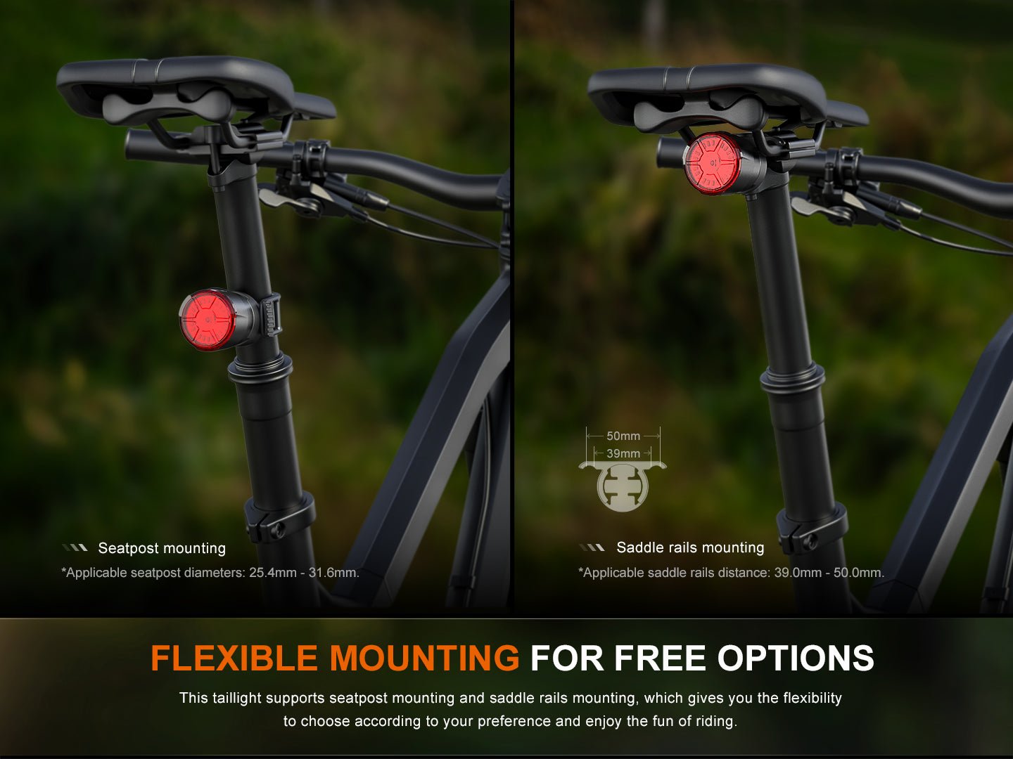 Fenix BC06R Smart-Brake Bicycle Taillight - Energize Trek