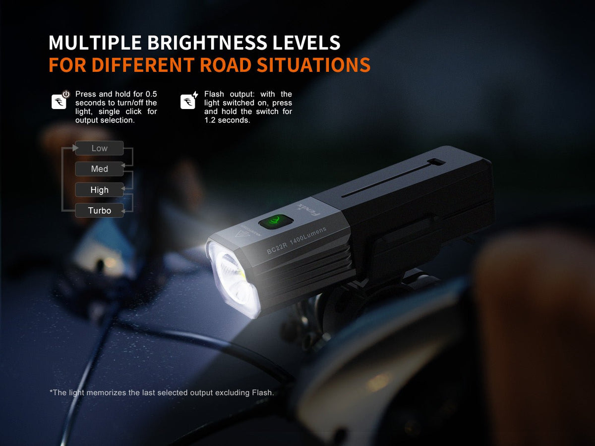 Fenix BC22R High-Performance Road Bike Light - Energize Trek