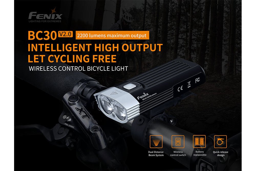 Fenix BC30 V2 LED Bike Light - Energize Trek