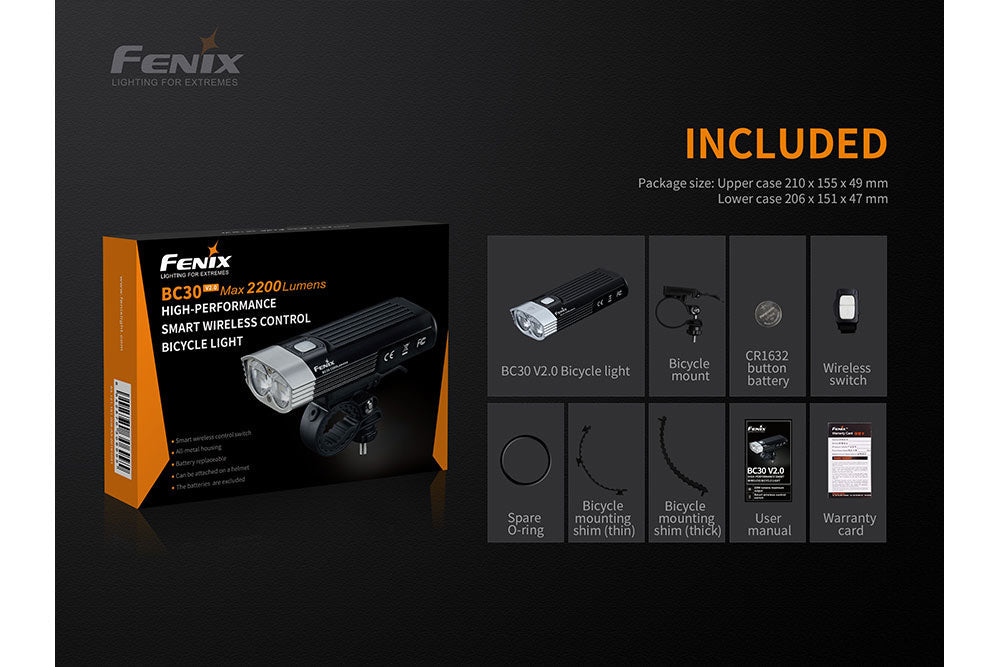 Fenix BC30 V2 LED Bike Light - Energize Trek