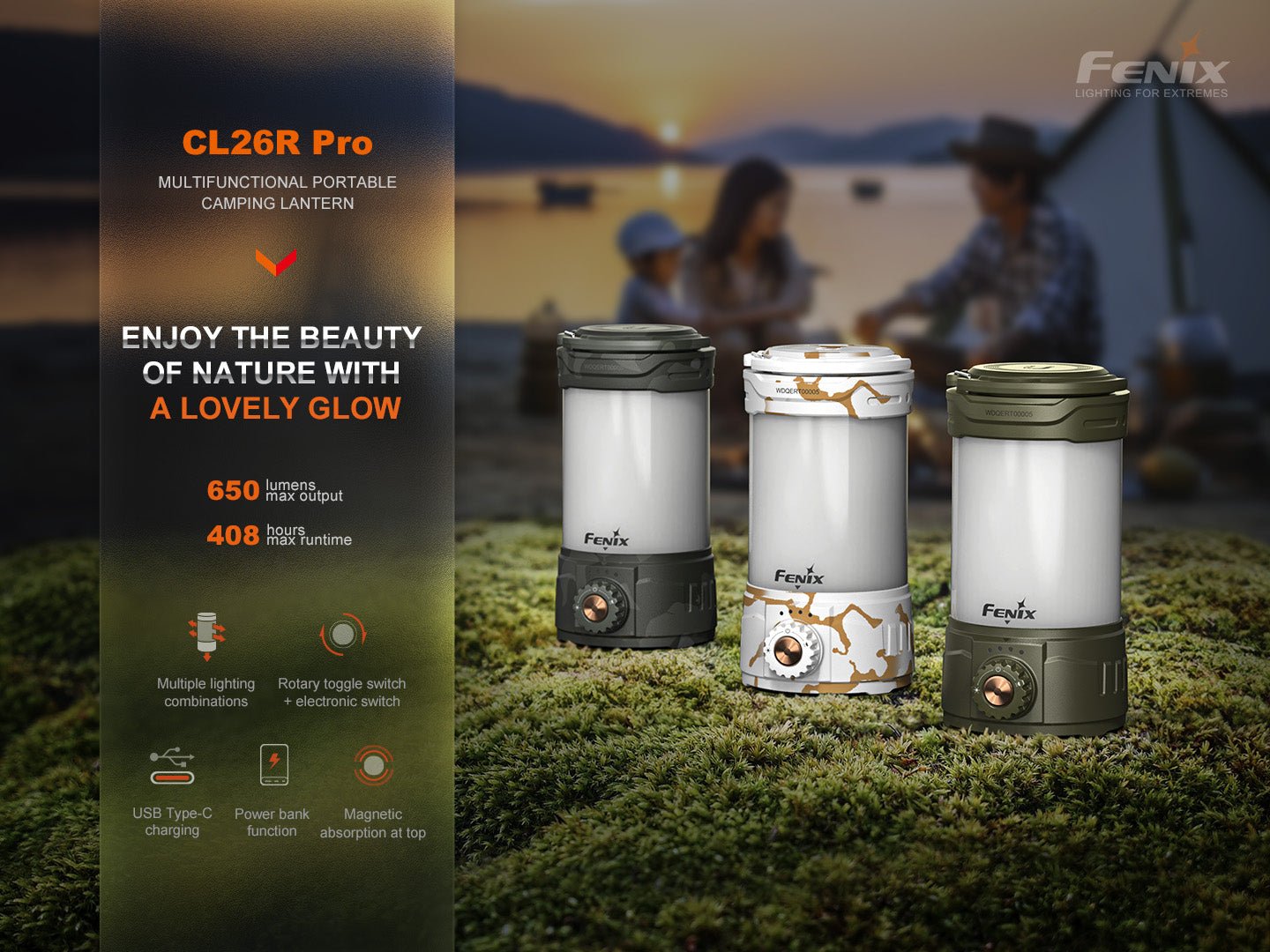 Fenix CL26R PRO High Performance LED Rechargeable Camping Lantern - Energize Trek