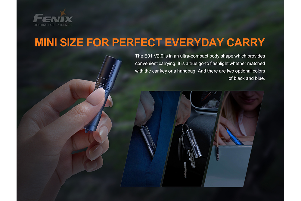 Fenix E01 V2.0 AAA LED Flashlight - Energize Trek