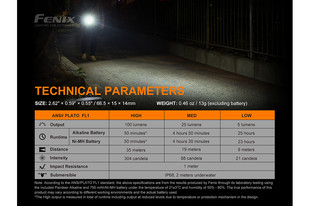 Fenix E01 V2.0 AAA LED Flashlight - Energize Trek
