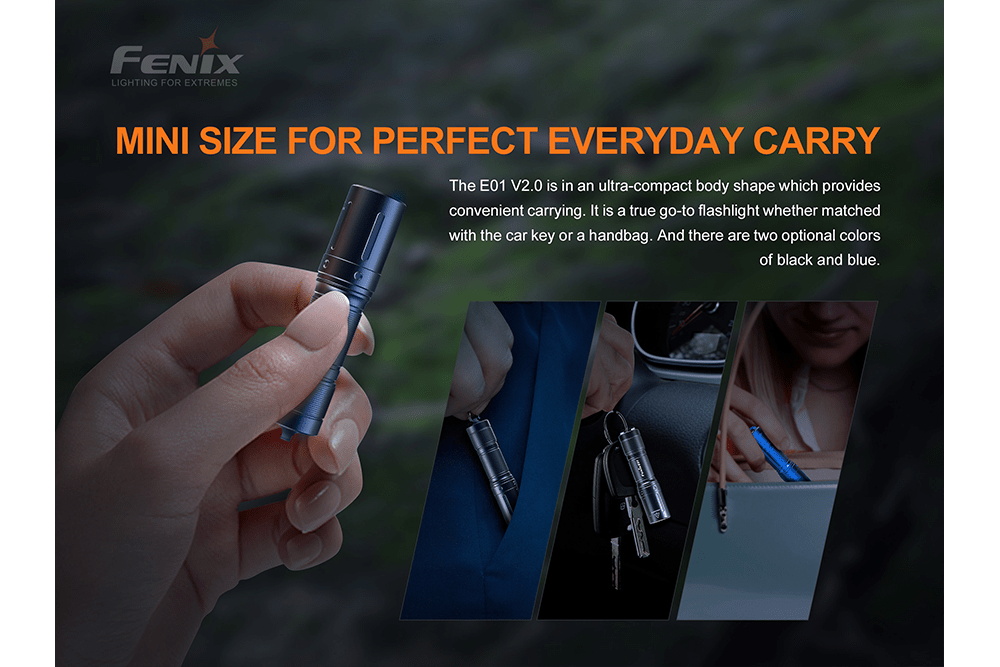 Fenix E01 V2.0 AAA LED Flashlight - Energize Trek