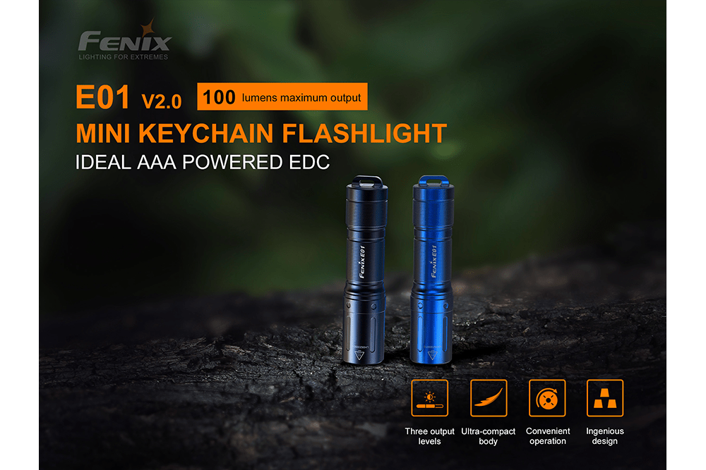 Fenix E01 V2.0 AAA LED Flashlight - Energize Trek