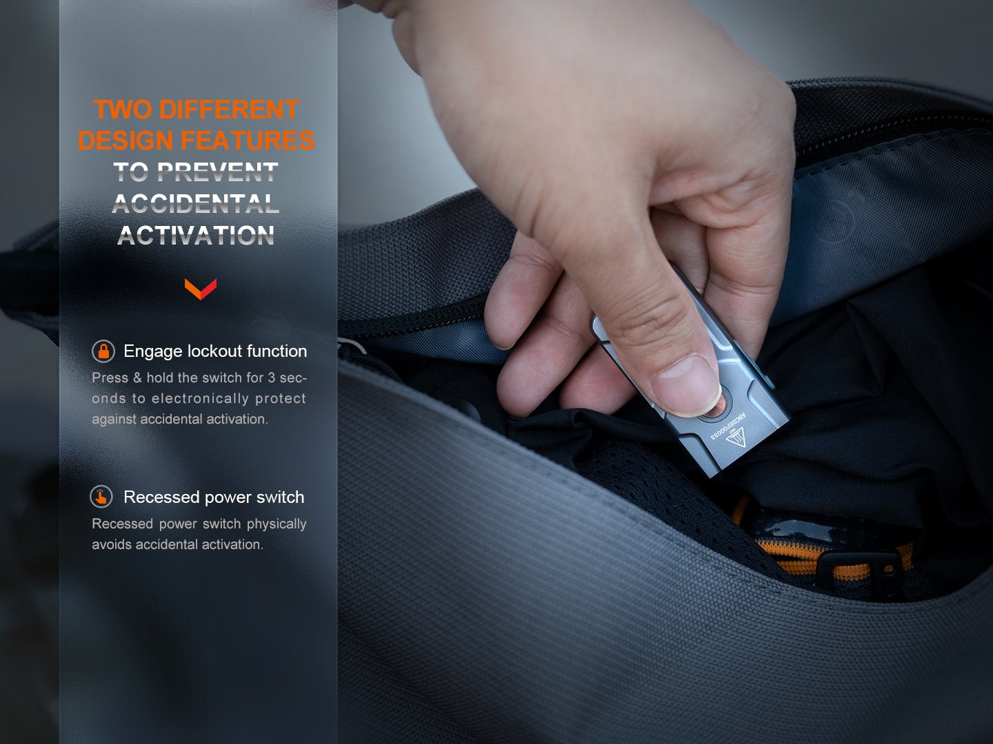 Fenix E03R V2 Keychain Flashlight - Energize Trek