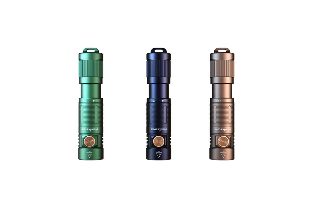 Fenix E05R Mini Keychain LED Flashlight - 400 Lumens - Energize Trek