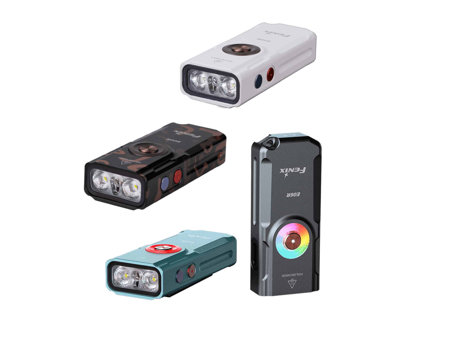 Fenix E06R Keychain Light with White, UV, and Red Laser Lights - Energize Trek