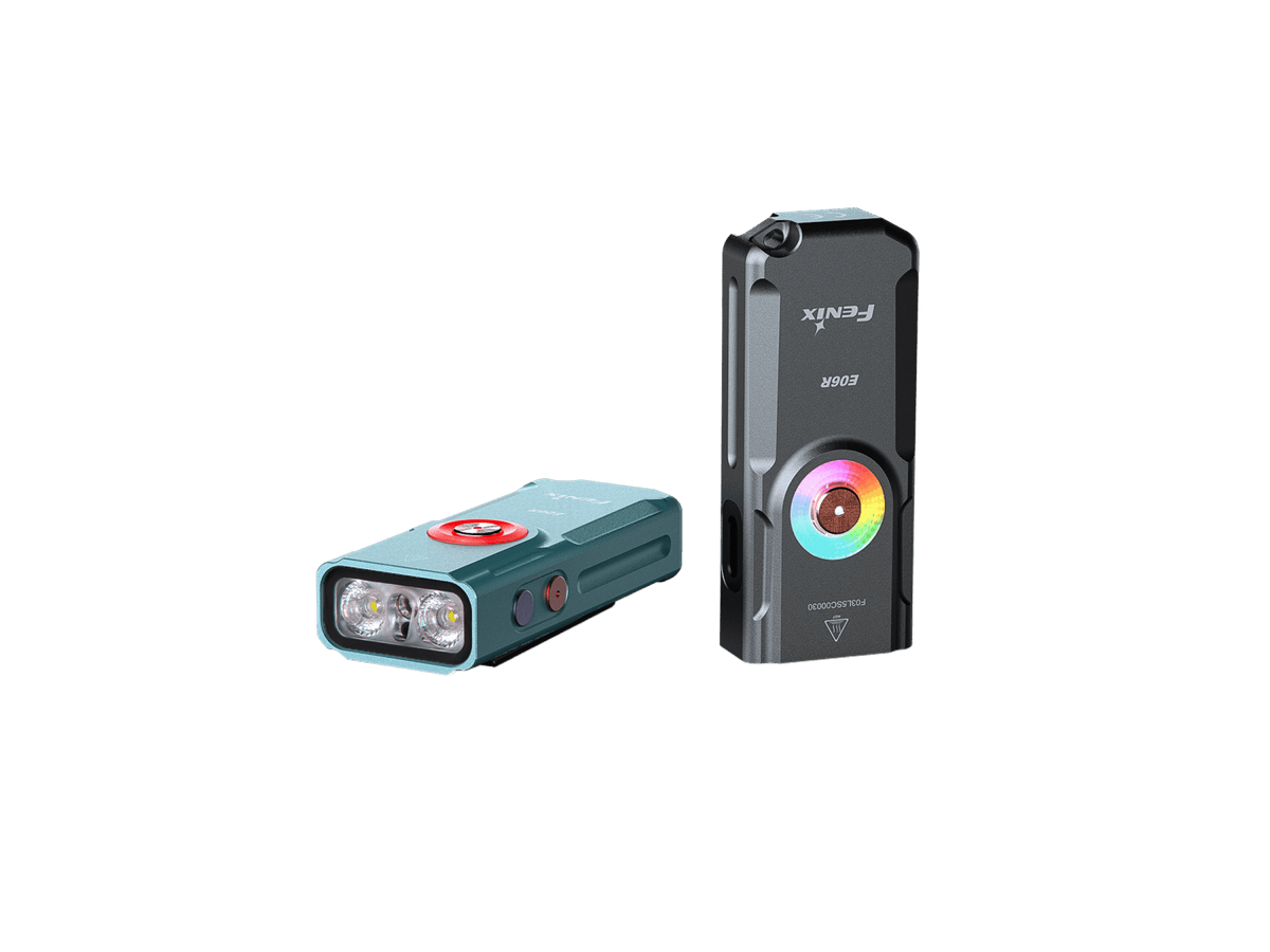 Fenix E06R Keychain Light with White, UV, and Red Laser Lights - Energize Trek