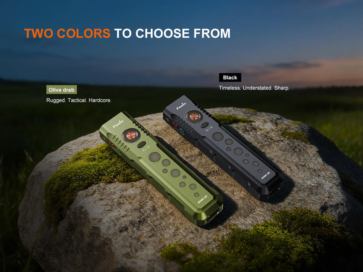 Fenix E08R UE Multi-Light EDC Flashlight With Red Light & Green Laser - Energize Trek