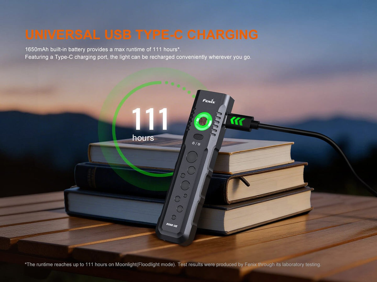 Fenix E08R UE Multi-Light EDC Flashlight With Red Light & Green Laser - Energize Trek