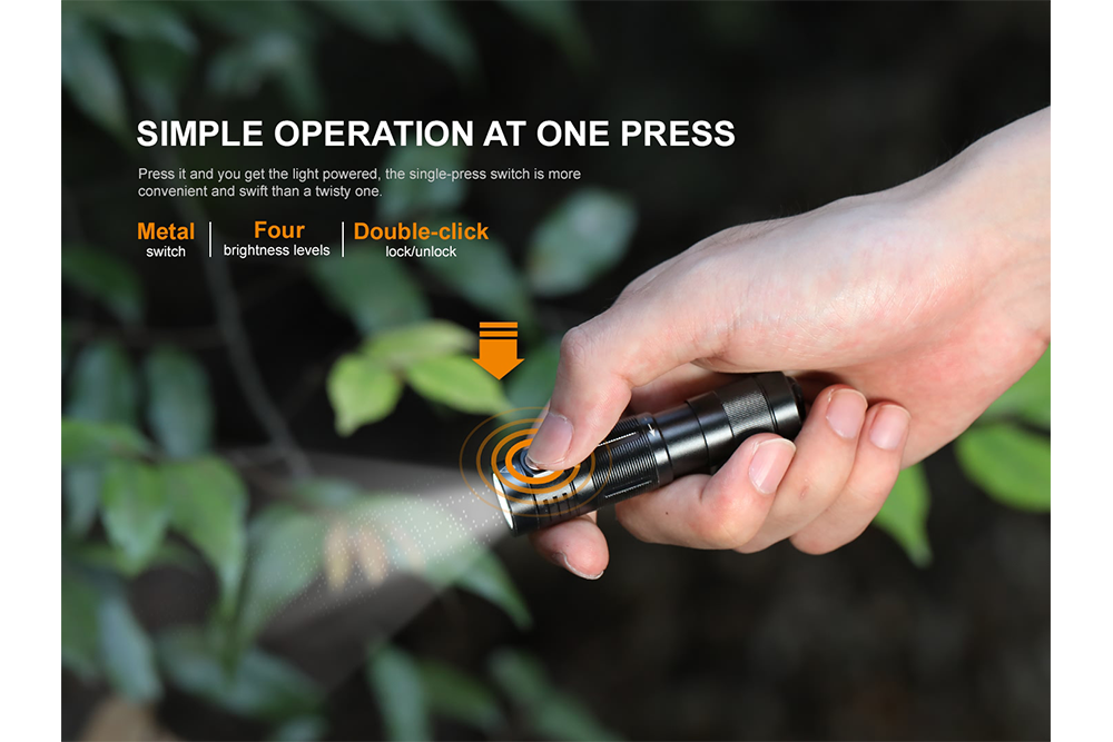 Fenix E09R Rechargeable High-Output Flashlight  - 600 Lumens - Energize Trek