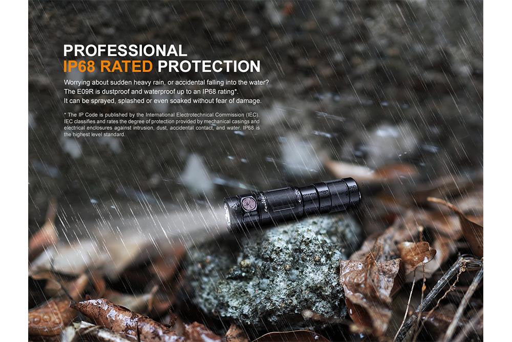 Fenix E09R Rechargeable High-Output Flashlight  - 600 Lumens - Energize Trek