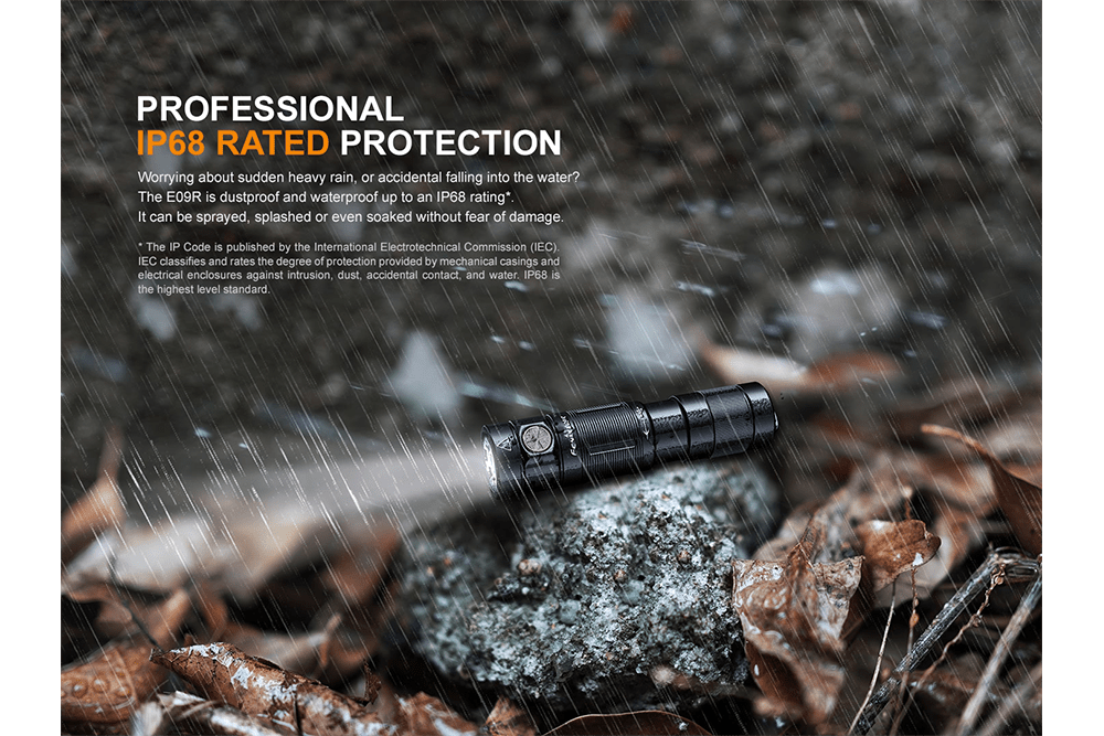 Fenix E09R Rechargeable High-Output Flashlight  - 600 Lumens - Energize Trek