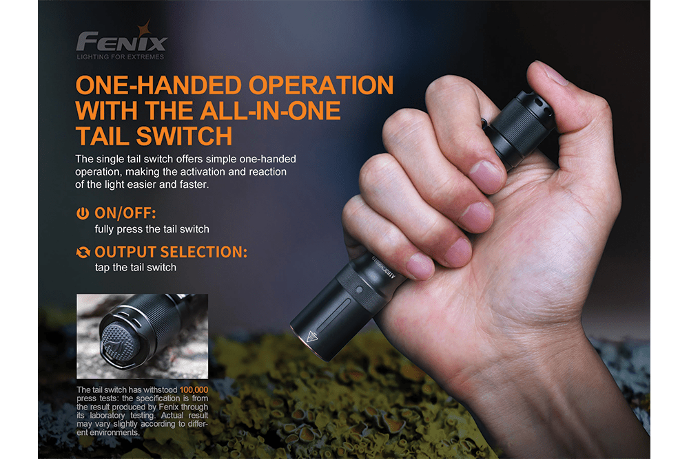 Fenix E20 V2.0 EDC Flashlight - 350 Lumens - Energize Trek
