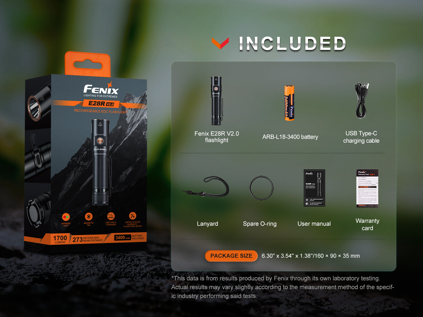Fenix E28R V2 Rechargeable EDC Flashlight - Energize Trek