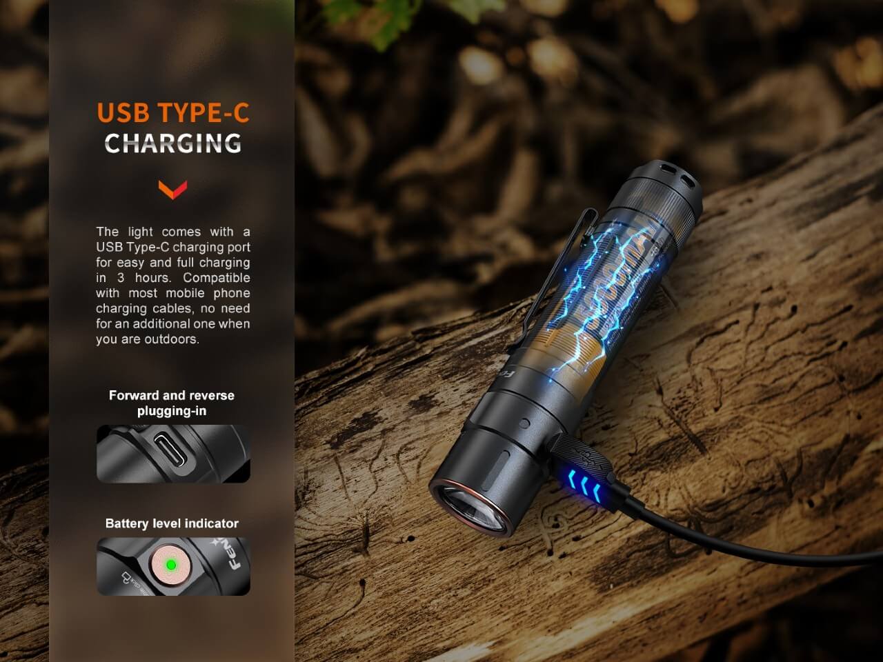 Fenix E35R High-Performance Rechargeable LED Flashlight - Energize Trek