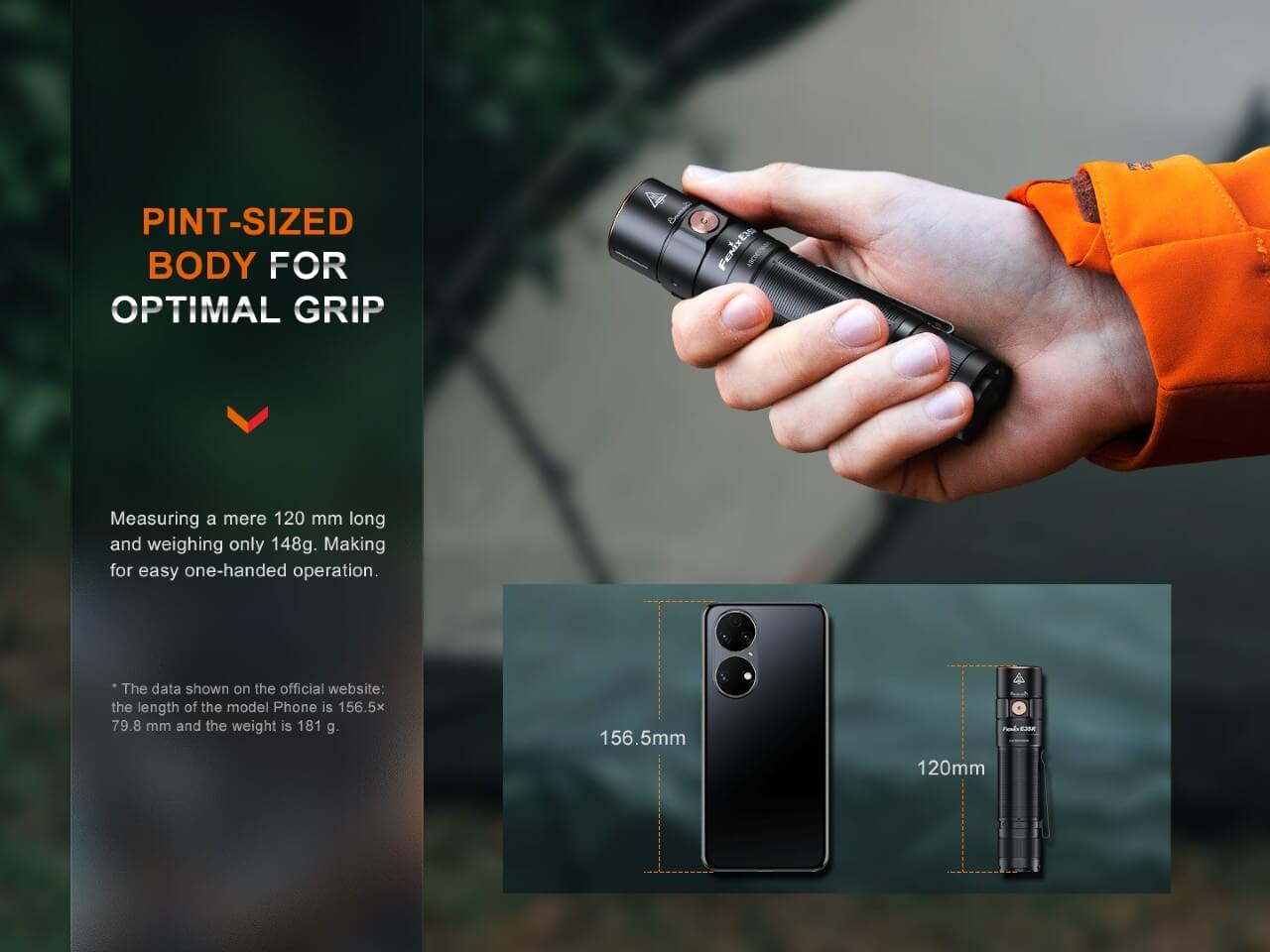 Fenix E35R High-Performance Rechargeable LED Flashlight - Energize Trek
