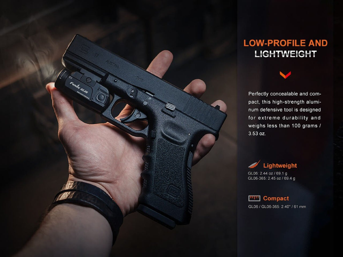 Fenix GL06 Pocket Pistol Tactical LED Light - 600 Lumens - Energize Trek