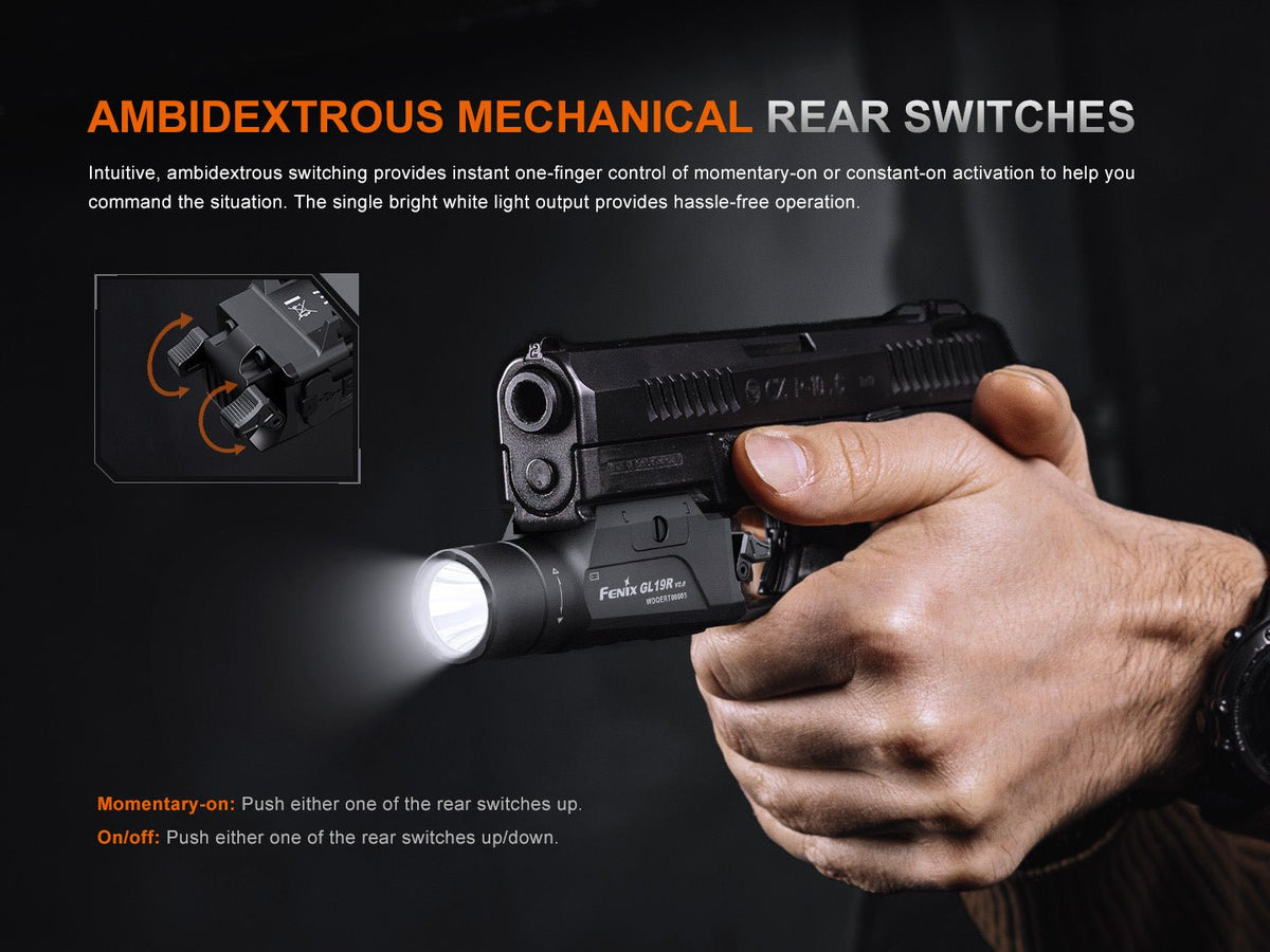 Fenix GL19R V2 Modular Switch Mounted Light - Energize Trek