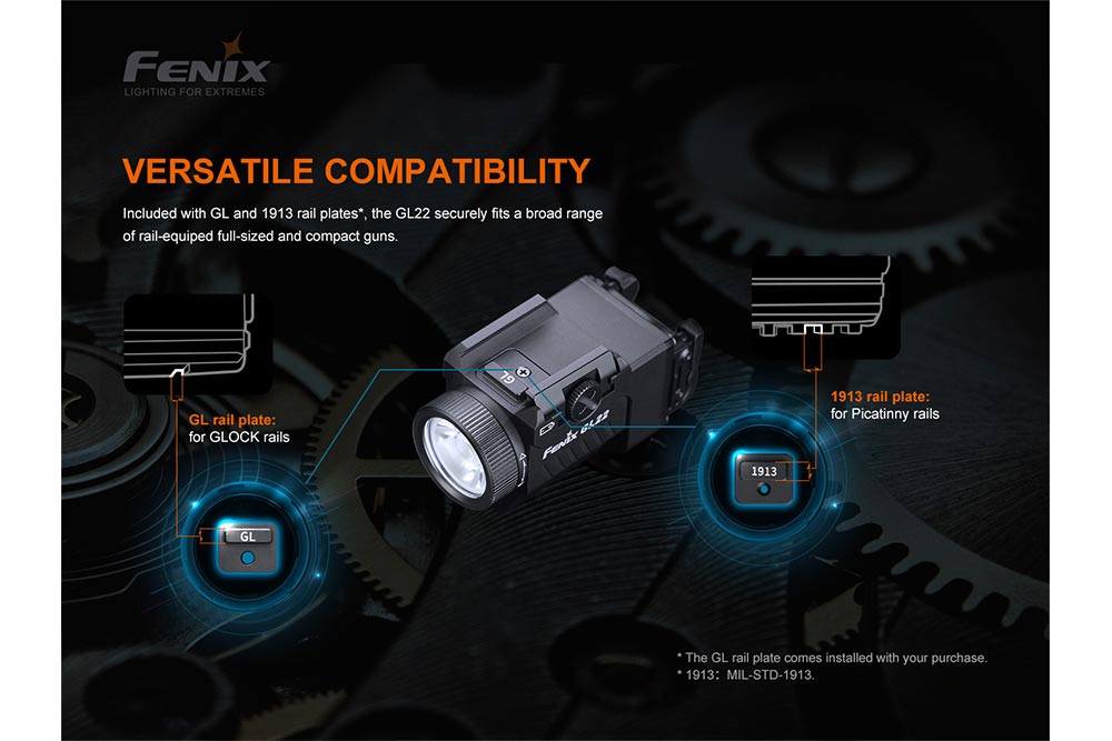 Fenix GL22 Tactical LED Light with Red Laser - Energize Trek