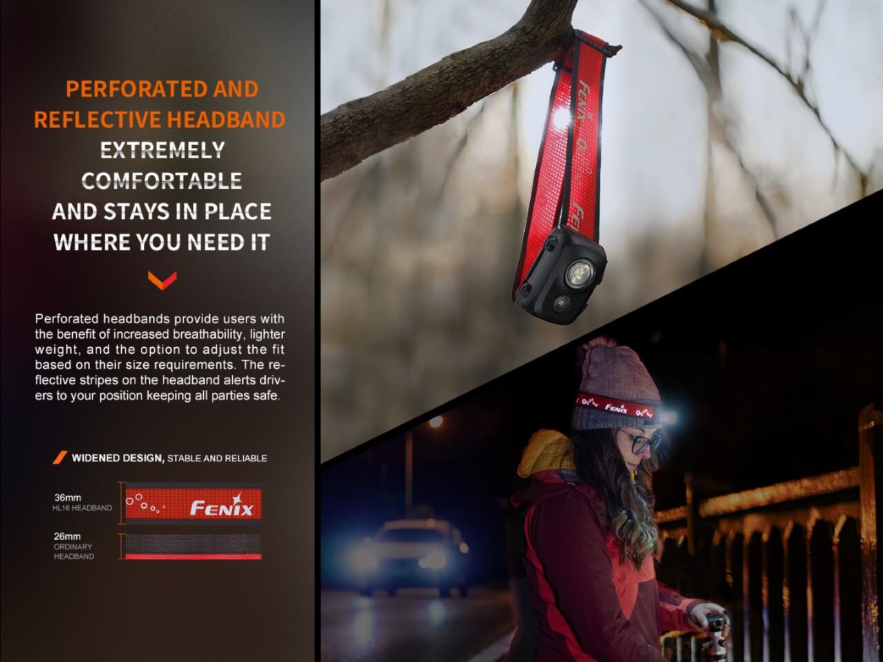 Fenix HL16 Lightweight Outdoor Hiking LED Headlamp - Energize Trek