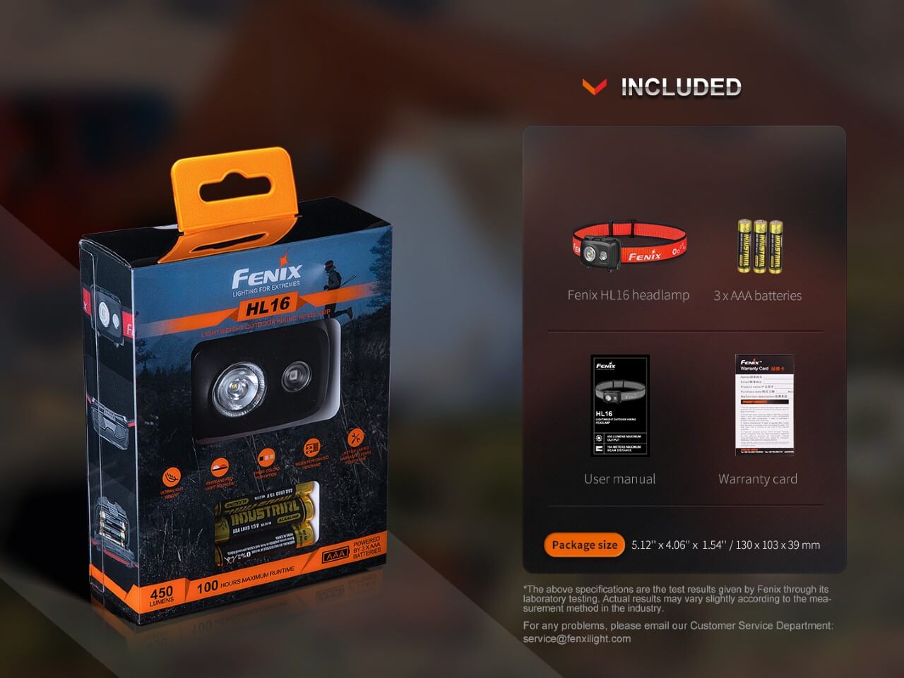 Fenix HL16 Lightweight Outdoor Hiking LED Headlamp - Energize Trek