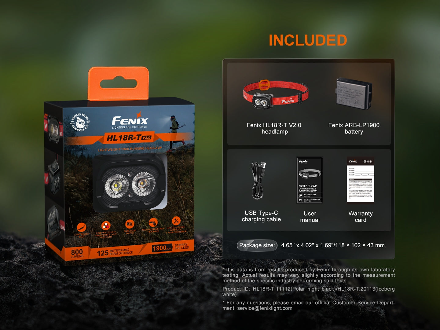 Fenix HL18R-T V2 Lightweight Trail Running Headlamp - Energize Trek