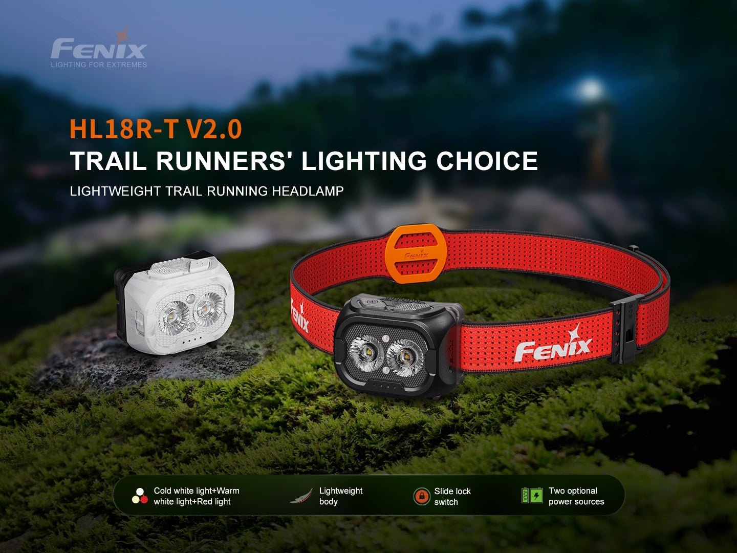 Fenix HL18R-T V2 Lightweight Trail Running Headlamp - Energize Trek