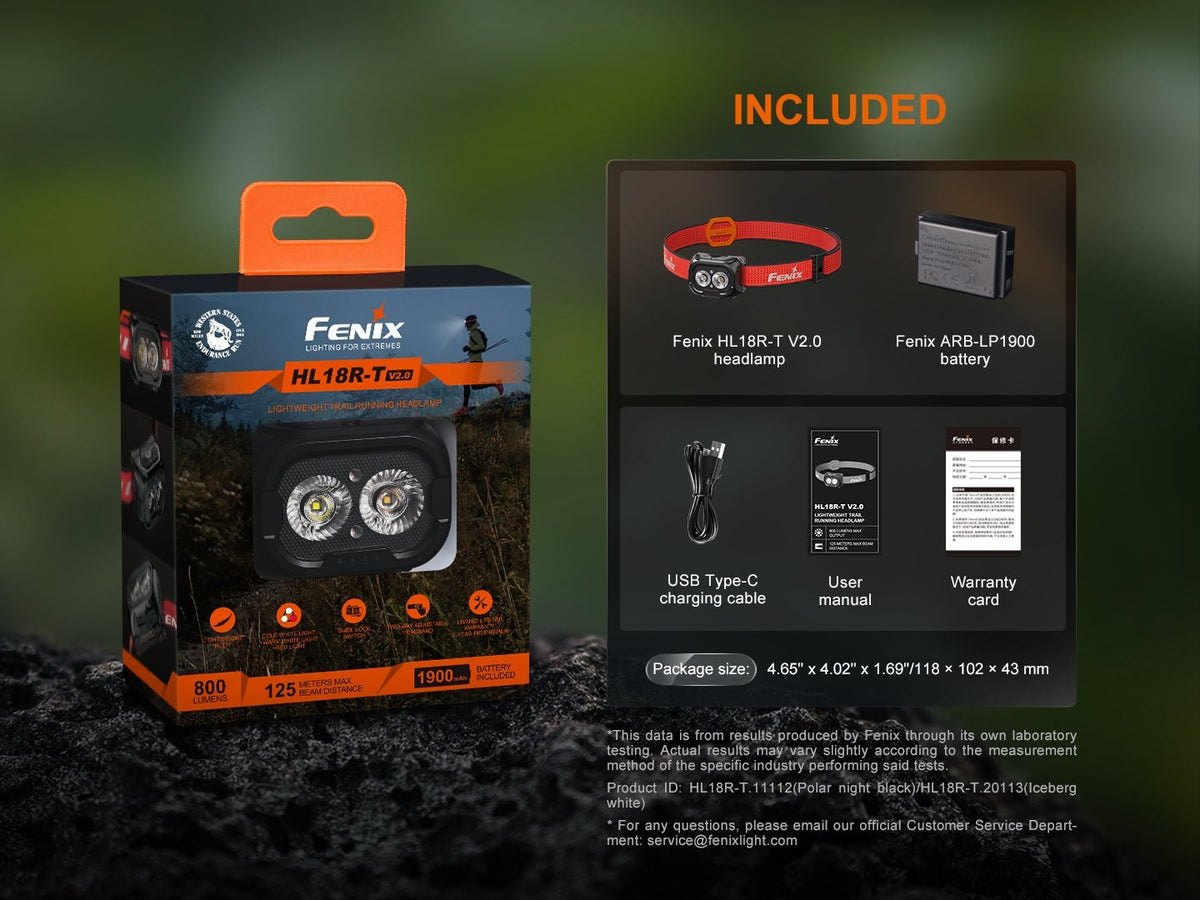 Fenix HL18R-T V2 Lightweight Trail Running Headlamp - Energize Trek