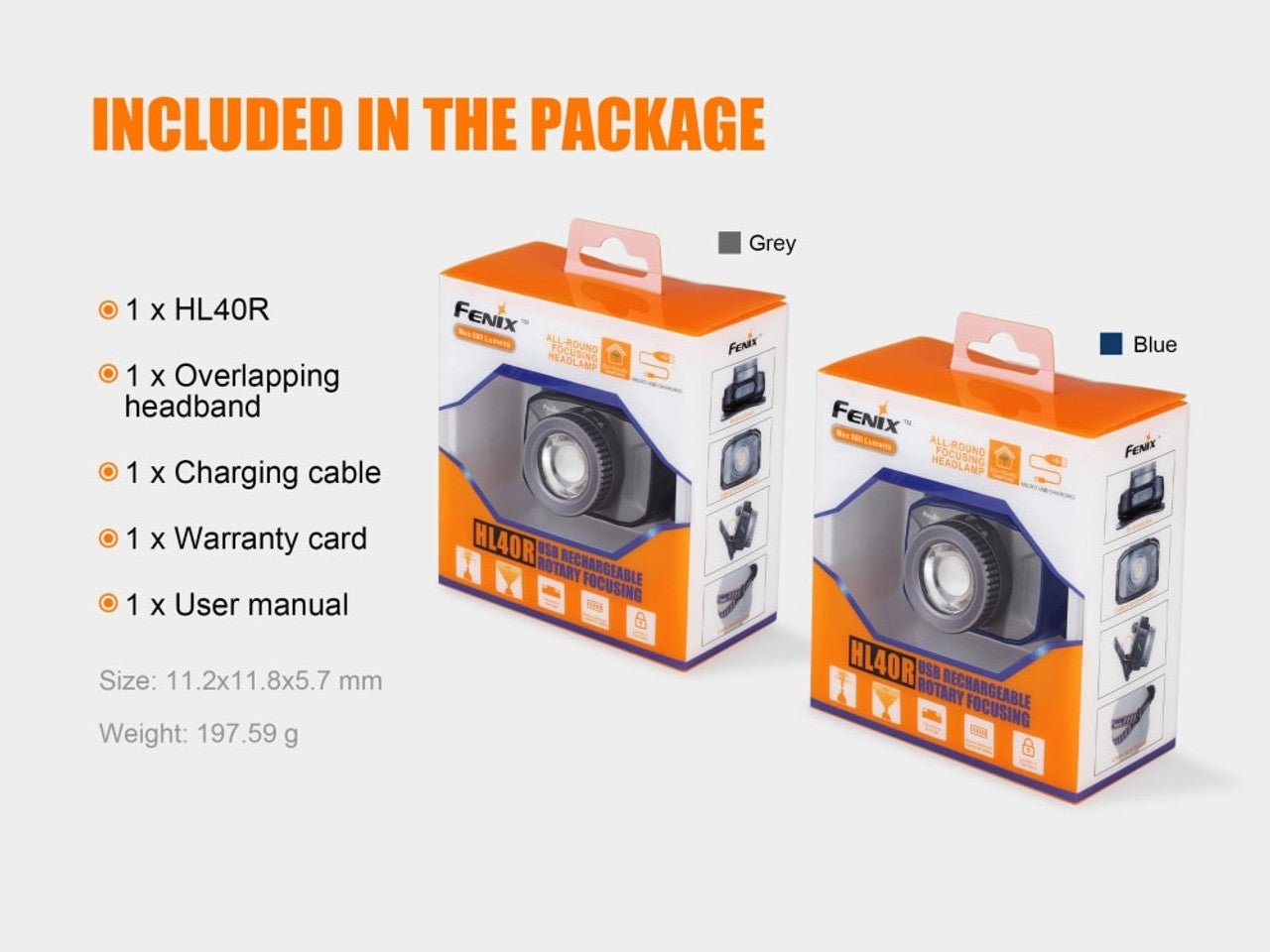 Fenix HL40R Focusable USB Rechargeable LED Headlamp - Energize Trek