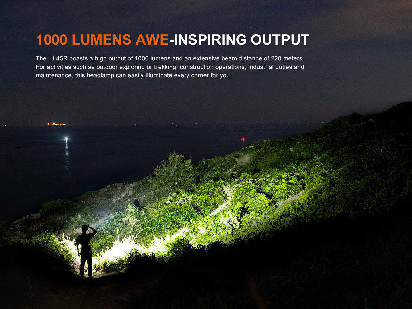 Fenix HL45R Rechargeable Focusing Gesture-Sensing Headlamp - Energize Trek
