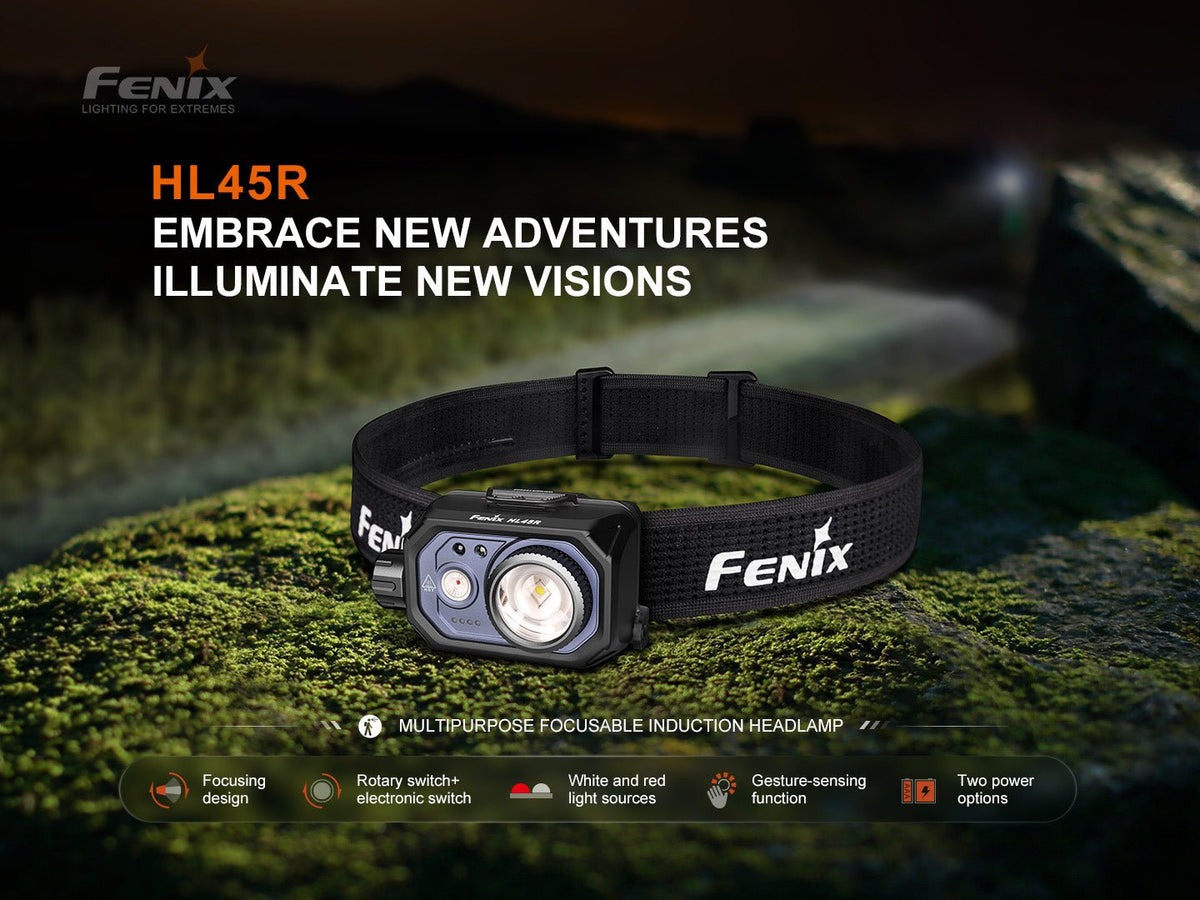 Fenix HL45R Rechargeable Focusing Gesture-Sensing Headlamp - Energize Trek