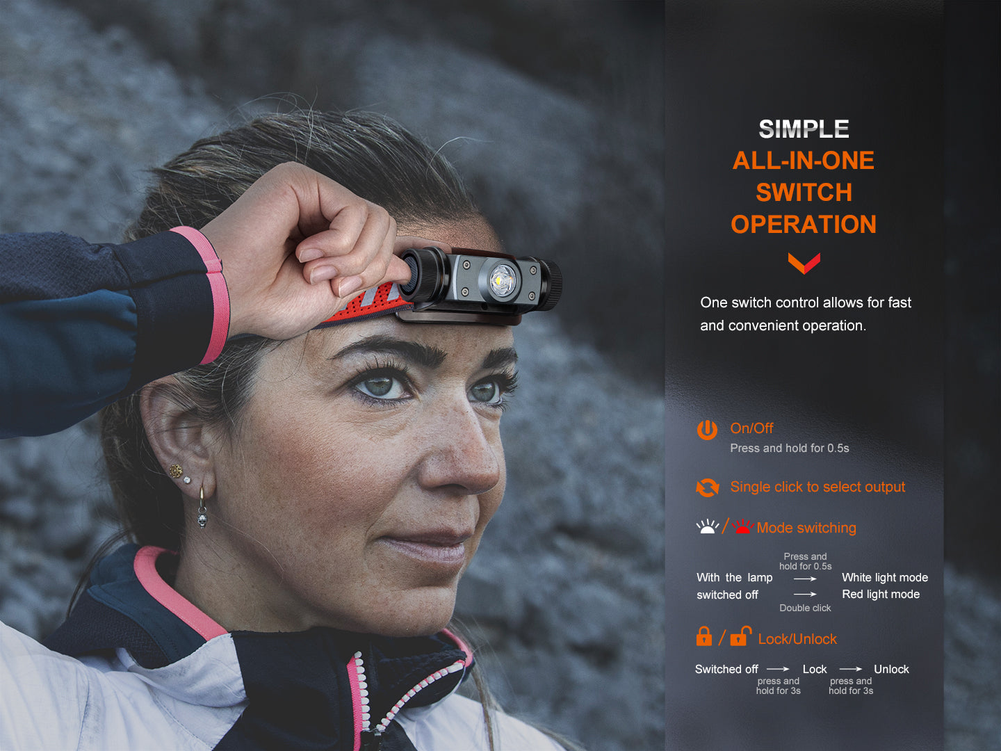 Fenix HM62-T Lightweight Trail Running Headlamp - Energize Trek