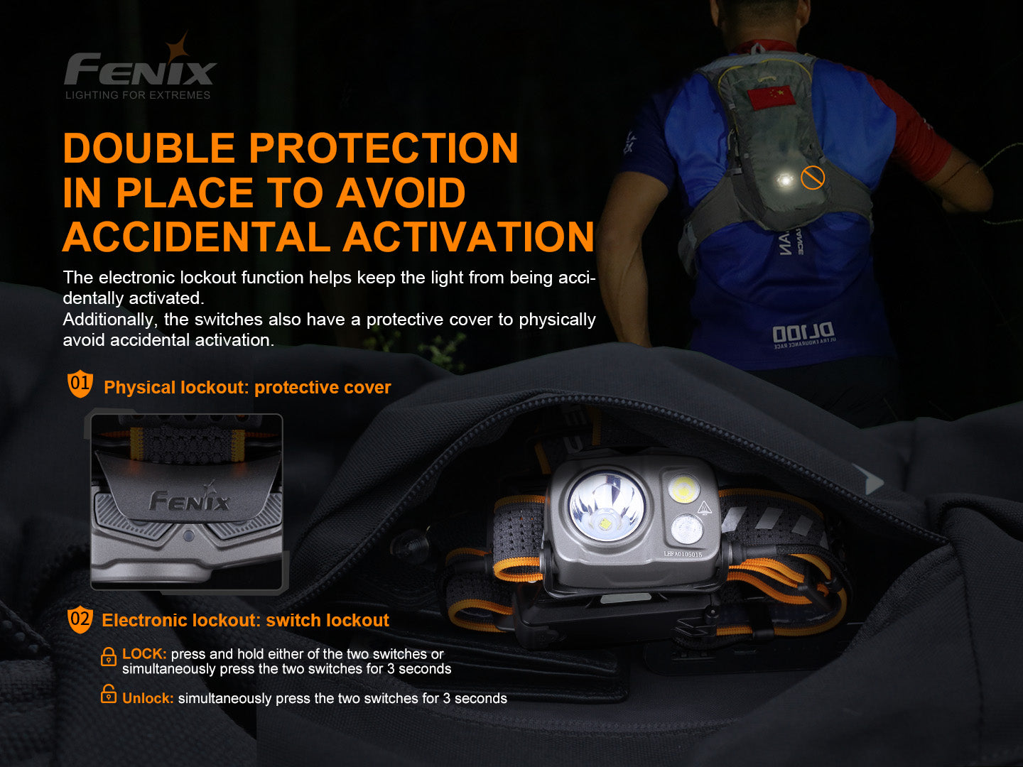 Fenix HP16R Rechargeable Headlamp - 1250 Lumens - Energize Trek