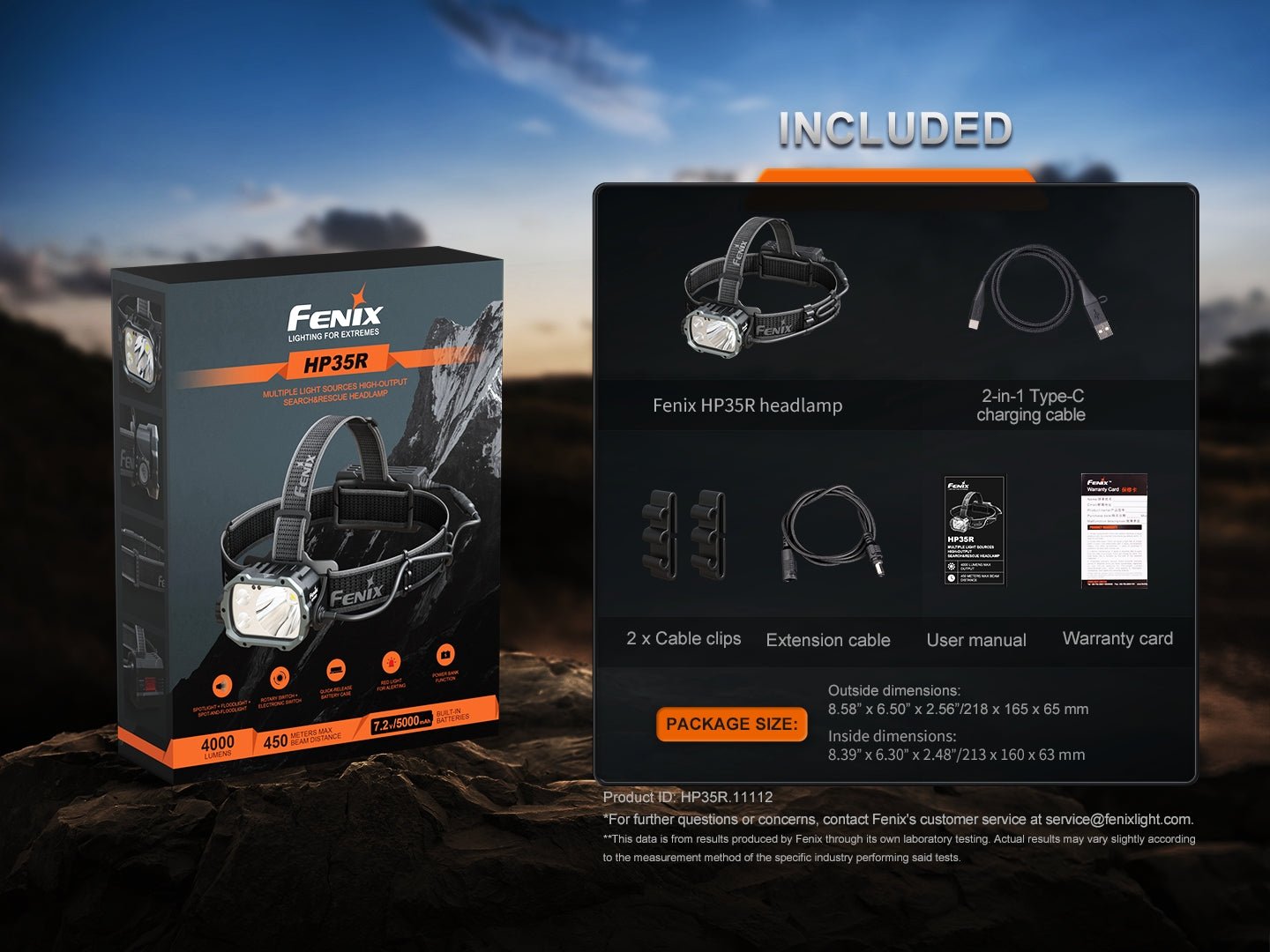 Fenix HP35R Search and Rescue Headlamp - Energize Trek