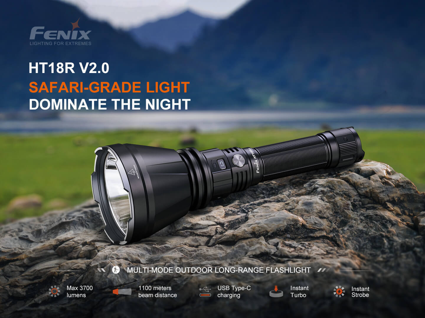 Fenix HT18R V2 Long-Range Hunting Flashlight - Energize Trek