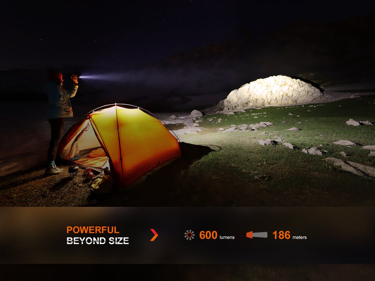 Fenix LD12R Dual Light Flashlight - 600 Lumens - Energize Trek