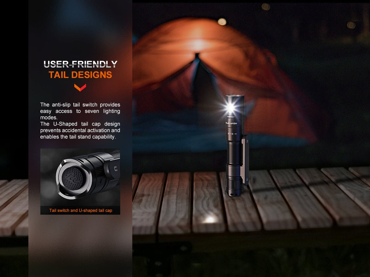 Fenix LD12R Dual Light Flashlight - 600 Lumens - Energize Trek
