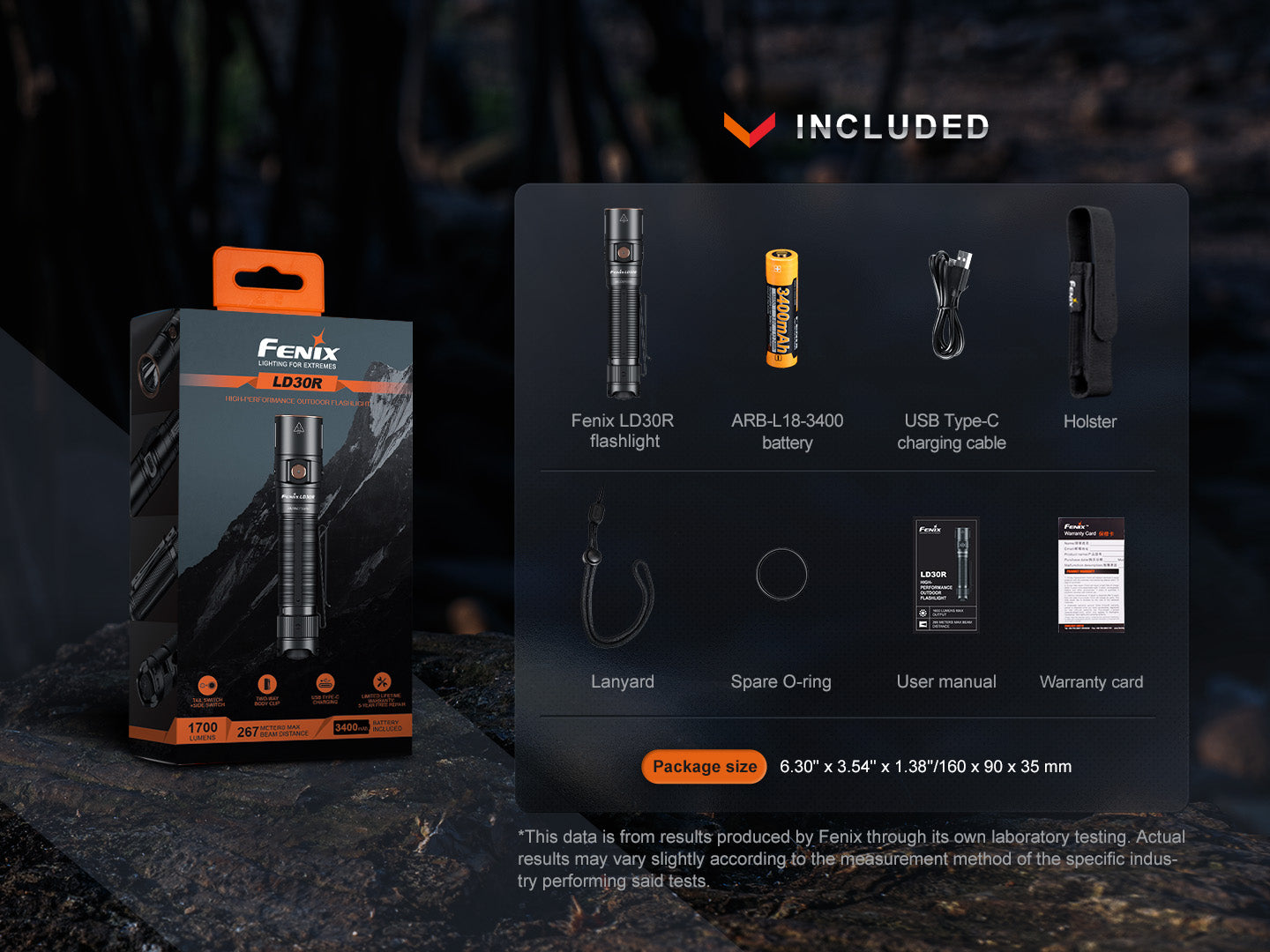 Fenix LD30R High-Performance Lightweight Flashlight - Energize Trek