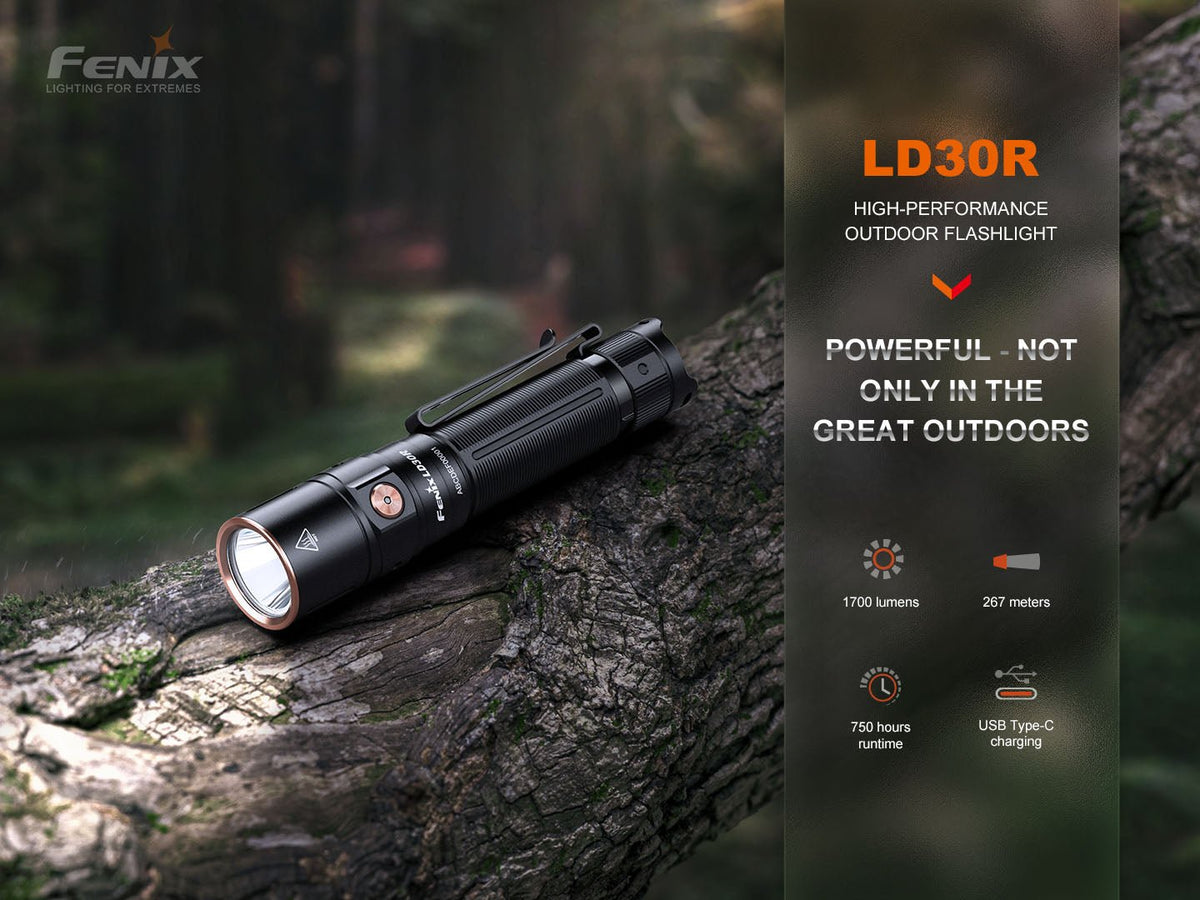 Fenix LD30R High-Performance Lightweight Flashlight - Energize Trek