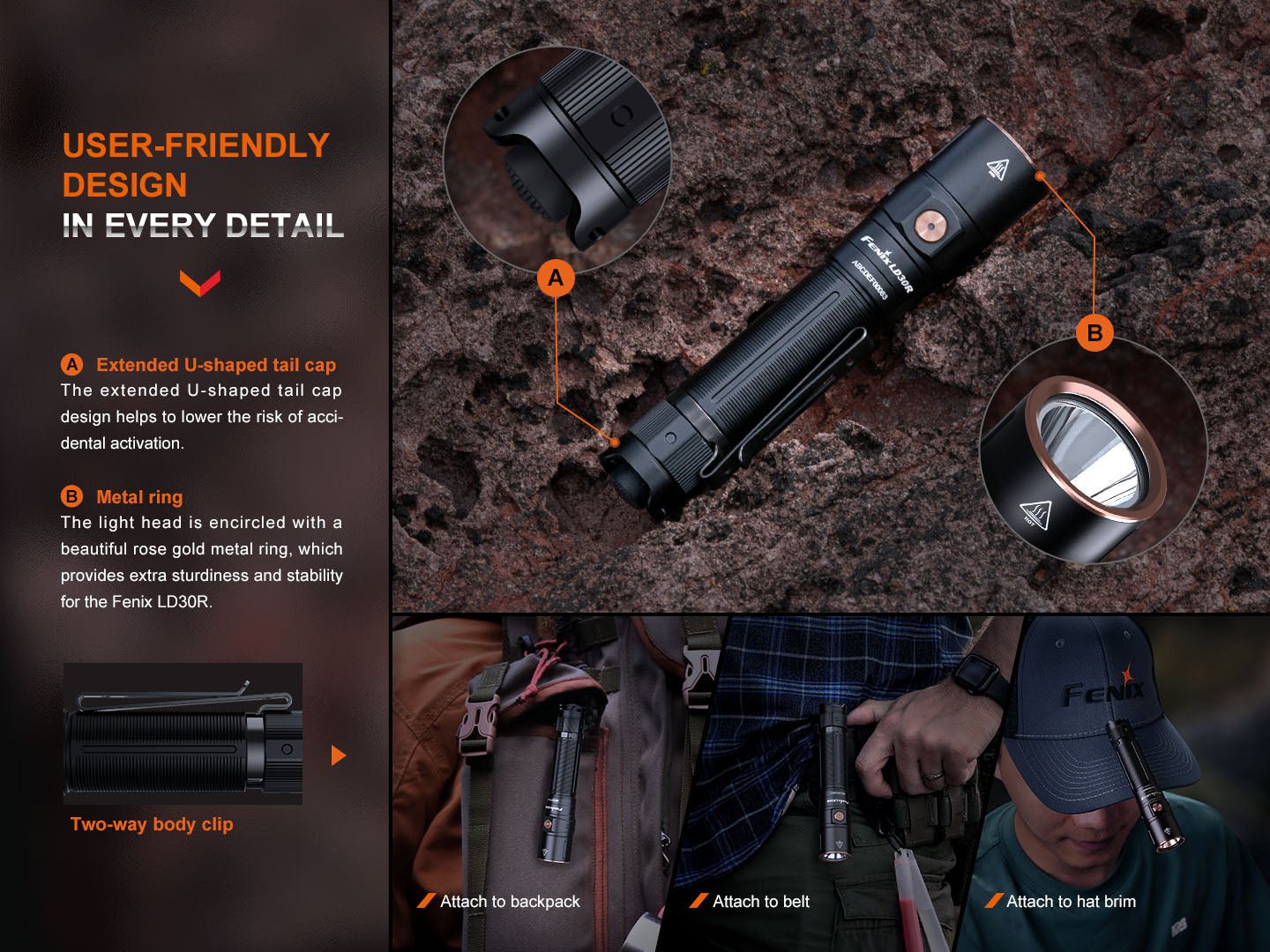 Fenix LD30R High-Performance Lightweight Flashlight - Energize Trek