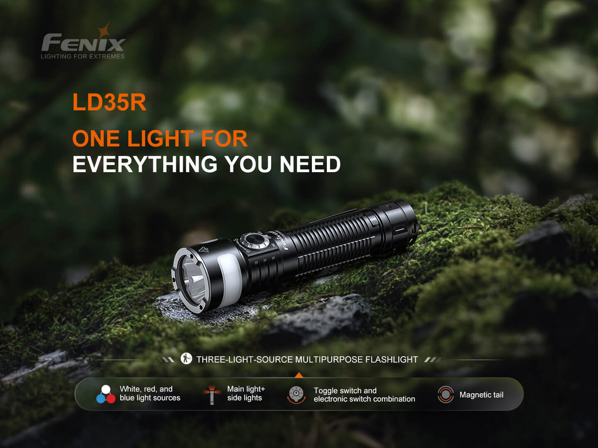 Fenix LD35R High Performance Multimode Flashlight - Energize Trek
