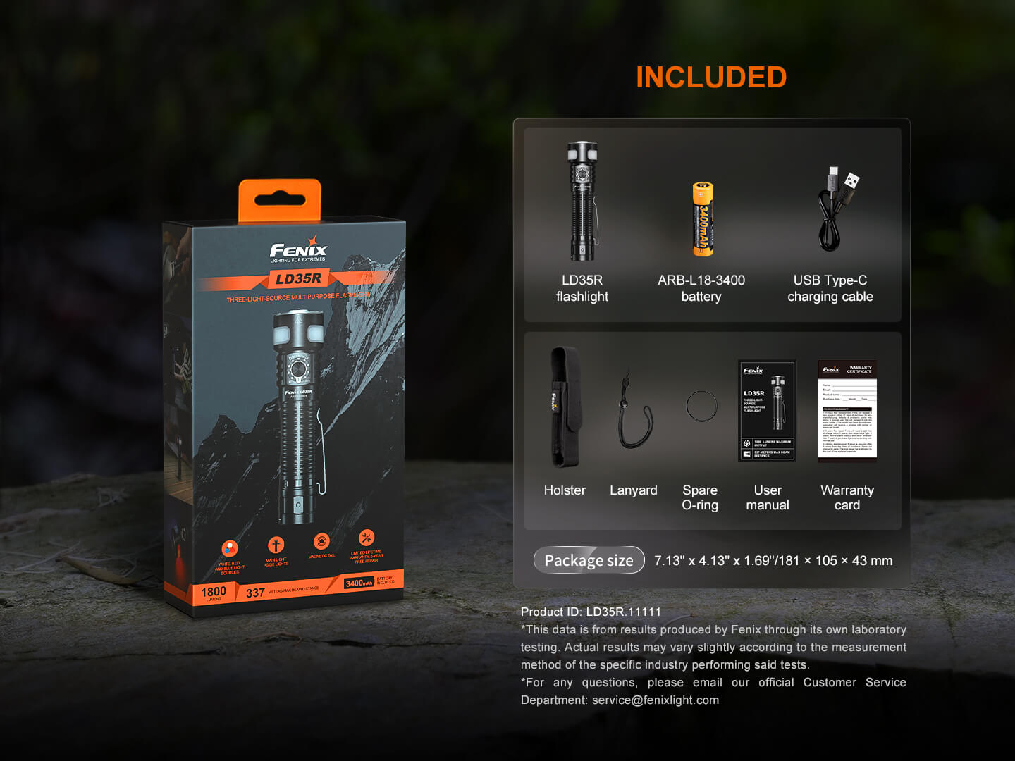 Fenix LD35R High Performance Multimode Flashlight - Energize Trek